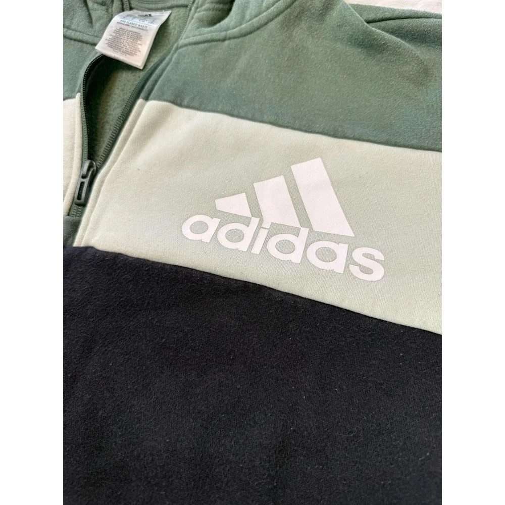 Adidas Large Colorblock Hoodie Quarter‎ Zip